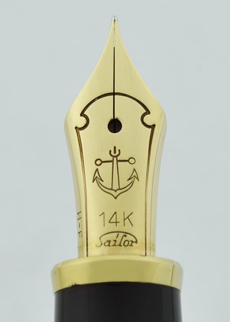 Sailor 1911 Fountain Pen - Standard Size, Black, H-F 14k Nib (Near